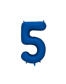 Шарик фольгированный цифра  ''5'' синий