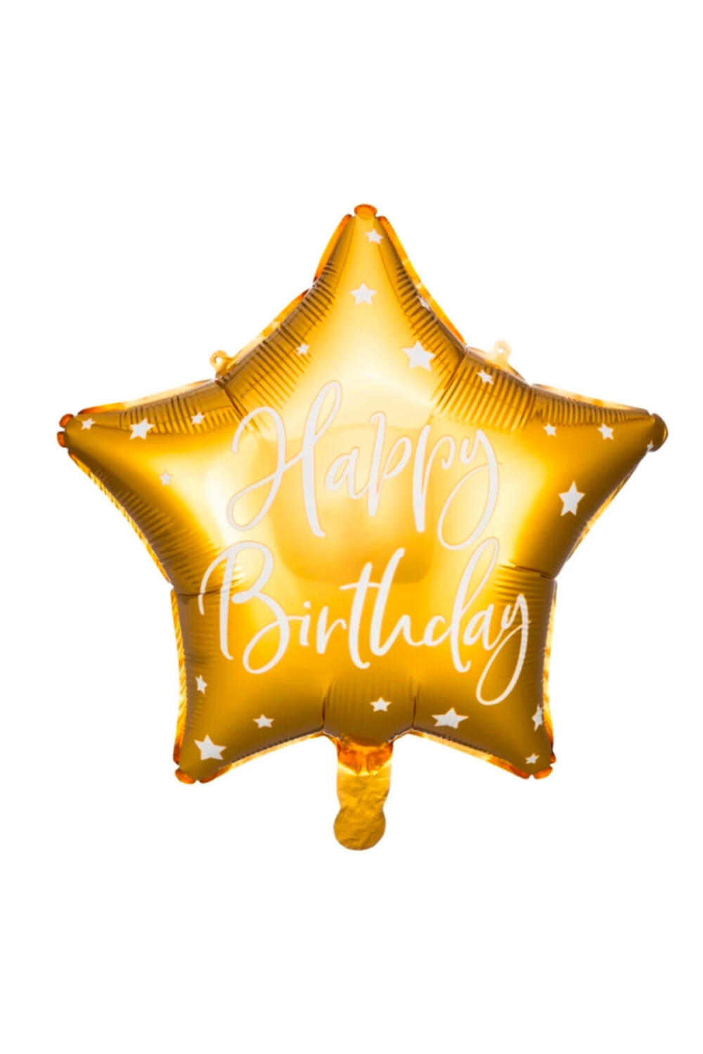 Шарик фольгированная "золотая звезда Happy Birthday"
