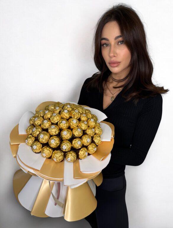 Букет из конфет "Golden Bloom" 49 шт