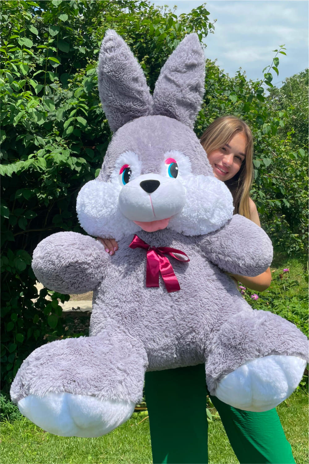 Зайка 140 см Сірий