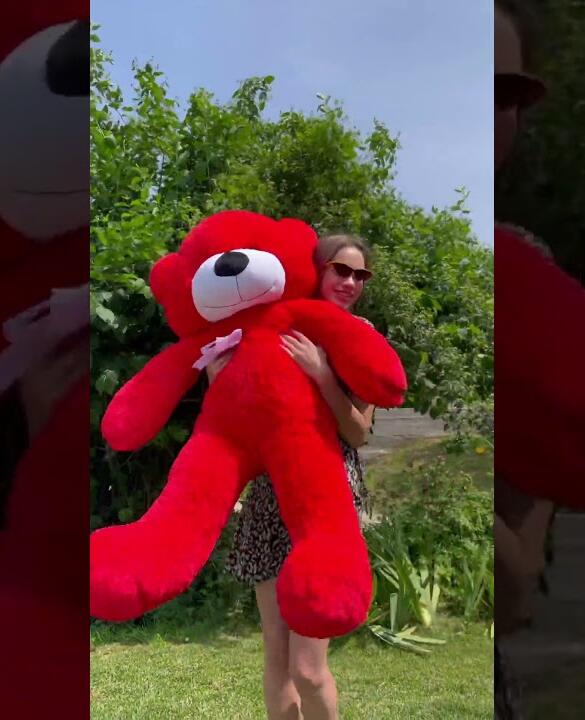 Мишка Монти 120 см Красный