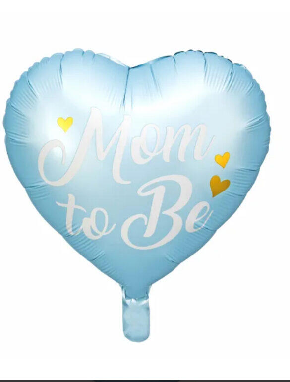 Шарик фольгированный Mom to Be, 35 см, голубой