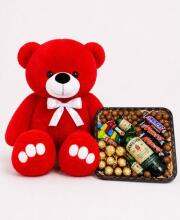 Ведмедик Ветлі 140 см червоний + Подарунковий набір для нього Merry Gentleman's Deluxe Box