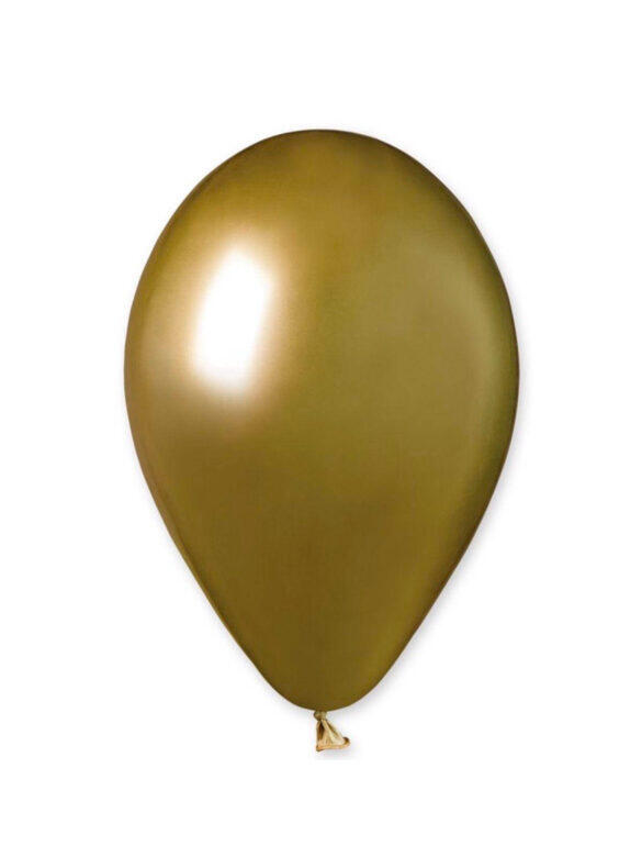 Шарик латексный 13" Хром золотой ShinyGold