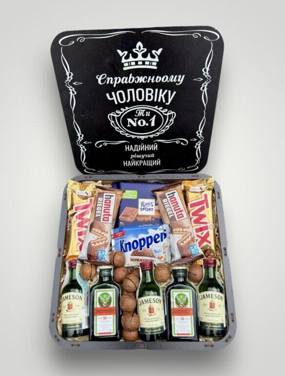 Подарунковий набір бокс для нього "Jameson & Chocolate Reserve" №199