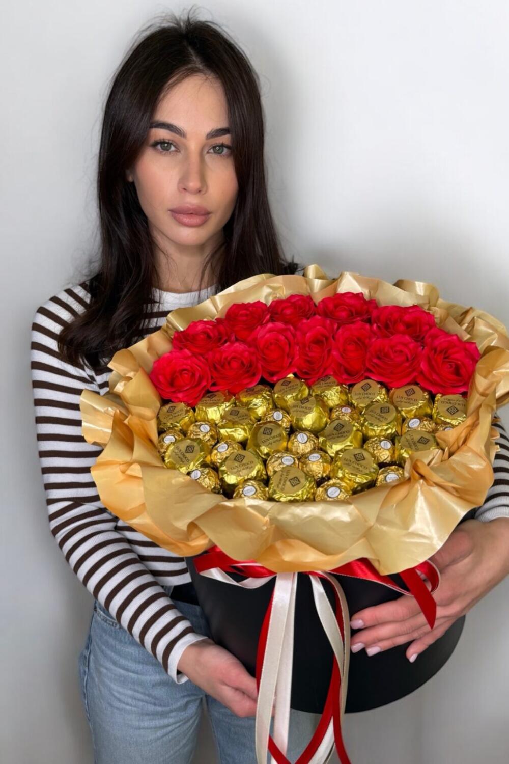 Букет з дубайського шоколаду та Ferrero Rocher «Royal Dubai Bloom»