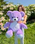 Мишка Бинго 60 см Фиолетовый с белым животиком