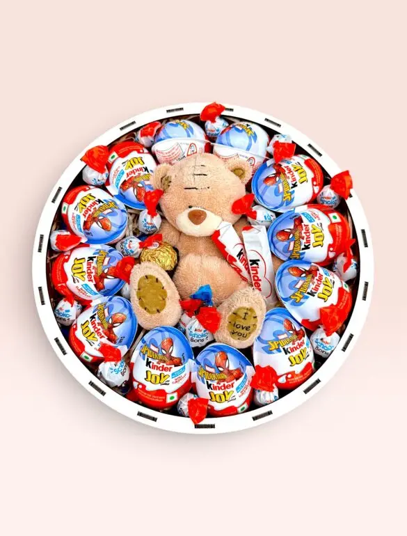 Подарунковий набір бокс для неї "Kinder Teddy Surprise" №248
