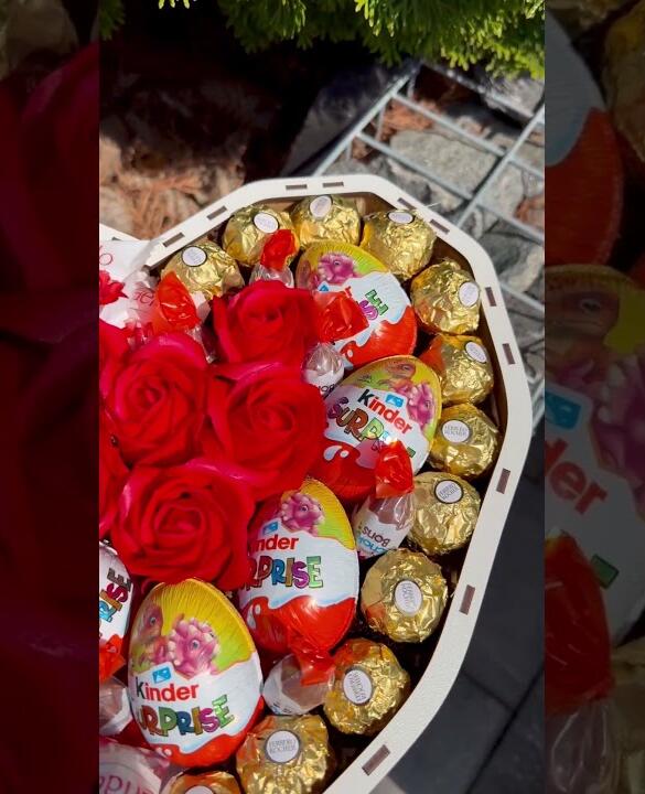 Подарунковий набір бокс для неї «Heart of Sweet Roses» №148