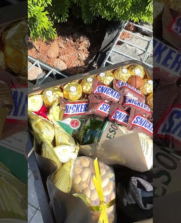 Подарочный набор бокс для него "Whiskey & Ferrero Deluxe" №203
