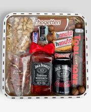 Подарунковий набір бокс для нього з Jack Daniel's і горішками №120