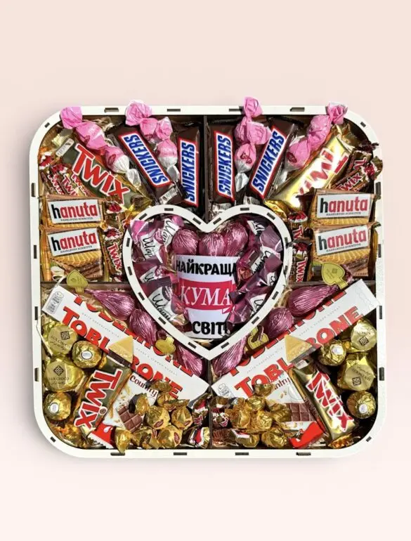 Подарунковий набір бокс для неї "Godmother Chocolate Deluxe" №256