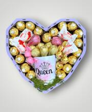 Подарочный набор бокс для нее "Queen's Golden Heart" №338