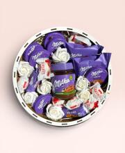 Подарунковий набір бокс для неї "Purple Chocolate Garden" №362