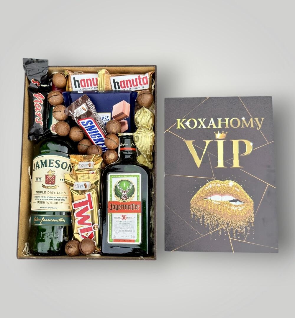Подарочный набор бокс для него "Jameson & Jager Box" №174