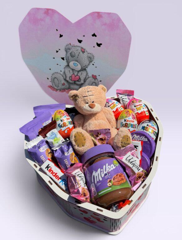 Подарунковий набір бокс для неї «Sweet Teddy Box» №128