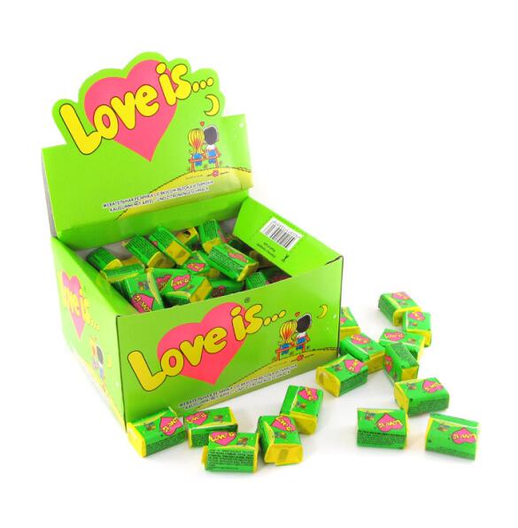 Блок жуйок "LOVE IS" 100шт. PREMIUM
