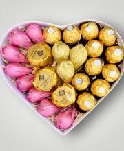 Подарунковий набір бокс для неї "Pink Ferrero Dream" №205