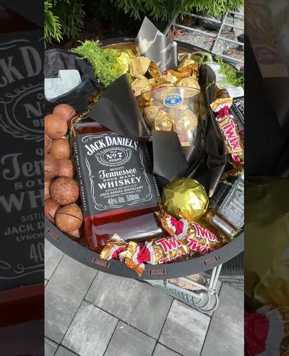 Подарочный набор бокс для него "Whiskey & Gold Selection" №359