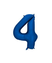 Шарик фольгированный цифра  ''4'' синий