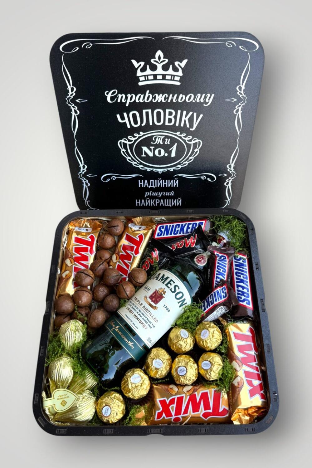 Подарочный набор бокс для него "Golden Whiskey Harmony" №327