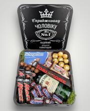 Подарочный набор бокс для него "Chocolate & Whiskey Deluxe" №352