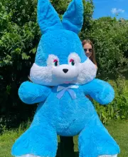 Плюшевий зайчик 200 см 2 м Блакитний