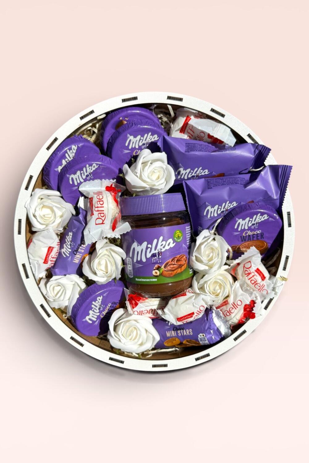Подарунковий набір бокс для неї "Purple Chocolate Garden" №362
