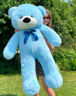 Плюшевый мишка Монти 140 см, 1.4 м Голубой