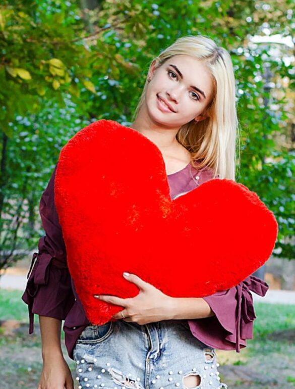 Сердечко 50 см Червоне - фото №1