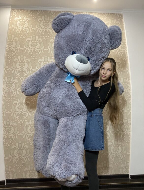 Ведмедик Ветлі 200 см Сірий - фото №1