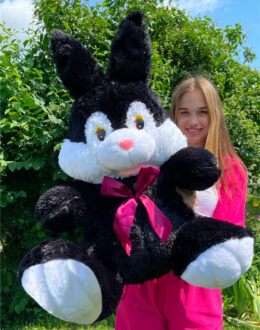 Плюшевий зайчик 100 см 1 м Чорний