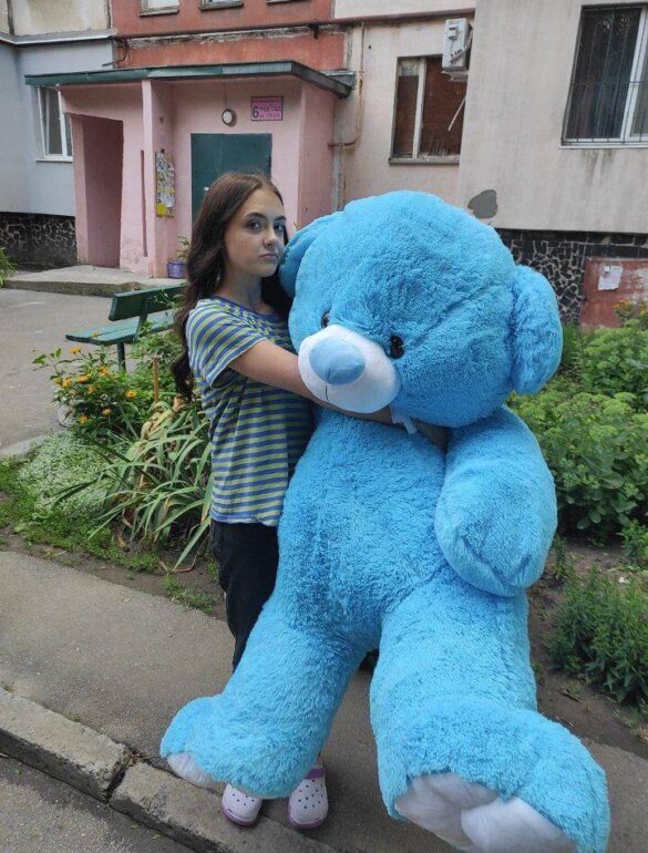 Плюшевий ведмедик Томік 200 см, 2 м Блакитний - фото №5
