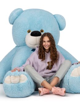 Плюшевий ведмедик Ветлі 250 см, 2.5 м Блакитний