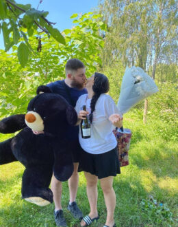 Фото з відгуку покупця про Плюшевий ведмедик Томік 160 см, 1.6 м Чорний - фото №1