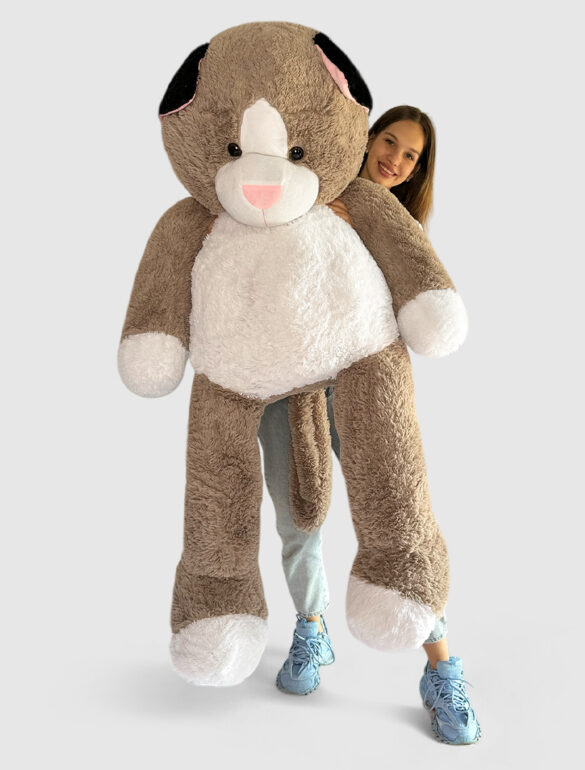 Мишка Томик 160 см Белый + Сладкий бокс с Kinder и Ferrero - фото №1