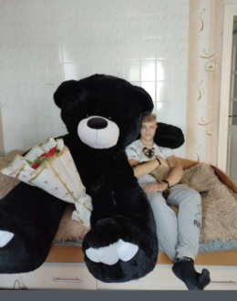 Фото з відгуку покупця про Плюшевий ведмедик Ветлі 300 см, 3 м Чорний