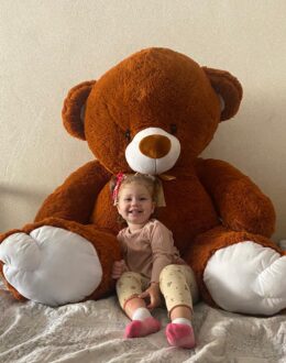Фото з відгуку покупця про Ведмедик Томік 200 см Коричневий