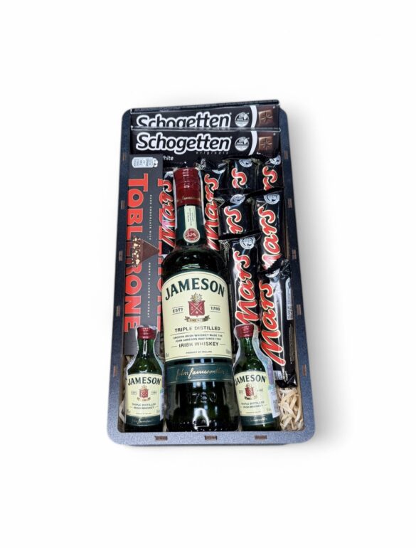 Крафтовий подарунковий набір бокс для нього з алкоголем Jameson №12 - фото №3