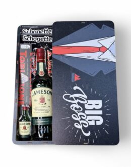 Крафтовий подарунковий набір бокс для нього з алкоголем Jameson №12
