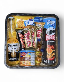 Крафтовий подарунковий набір бокс для нього з пивом і чіпсами Pringles №11