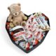 Солодкий крафтовий подарунковий набір бокс серце з ведмедиком, Kinder та Nutella №21 - фото №1