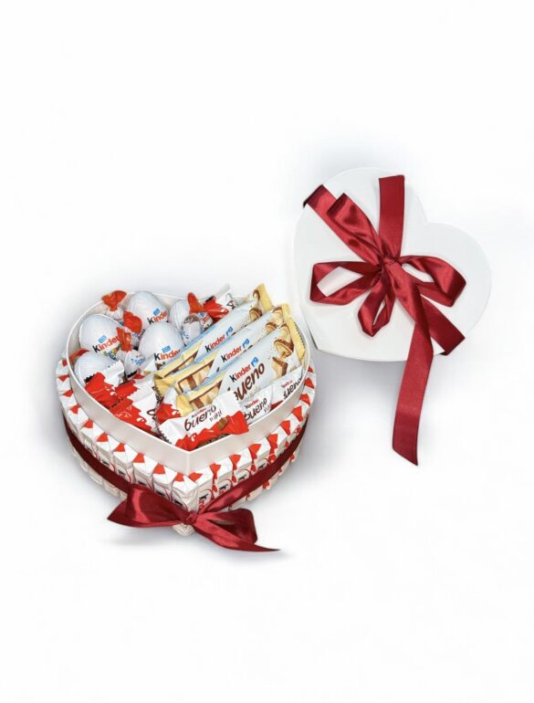 Солодкий подарунковий набір бокс сердечко з Kinder №16 - фото №1