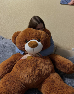 Фото з відгуку покупця про Ведмедик Томік 160 см Коричневий