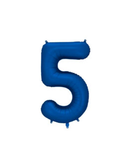 Шарик фольгированный цифра  ''5'' синий
