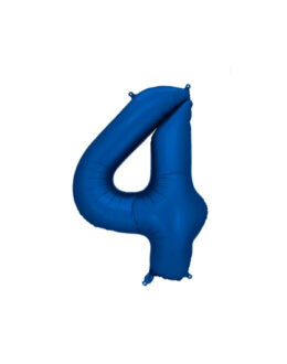 Шарик фольгированный цифра  ''4'' синий