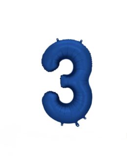Шарик фольгированный цифра  ''3'' синий