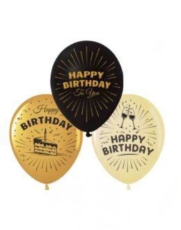 Шарик латексный Happy Birthday "Гэтсби"