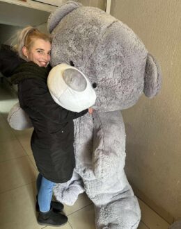 Фото з відгуку покупця про Ведмедик Ветлі 250 см Сірий