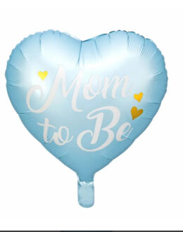 Шарик фольгированный Mom to Be, 35 см, голубой